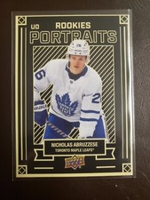 2022-23 Nicholas Abruzzese UD Portraits Rookie Upper Deck Series 2 Hockey...