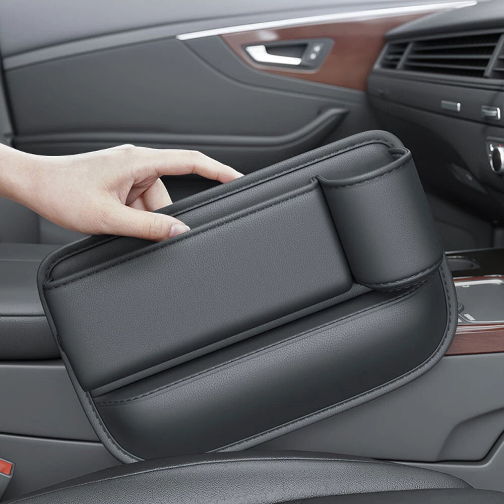 Right Side Car Accessories Seat Gap Filler Storage Box with Cup