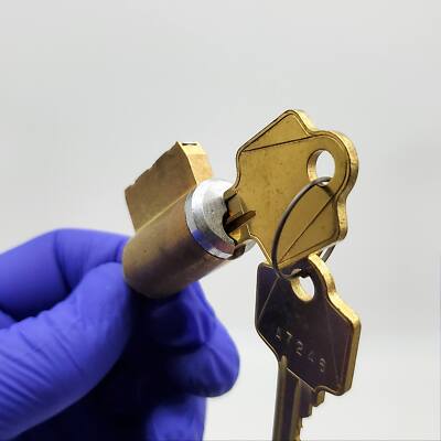 Lori Lock Cylinder Key In Knob Satin Chrome Arrow Keyway 1590 Keyed Different