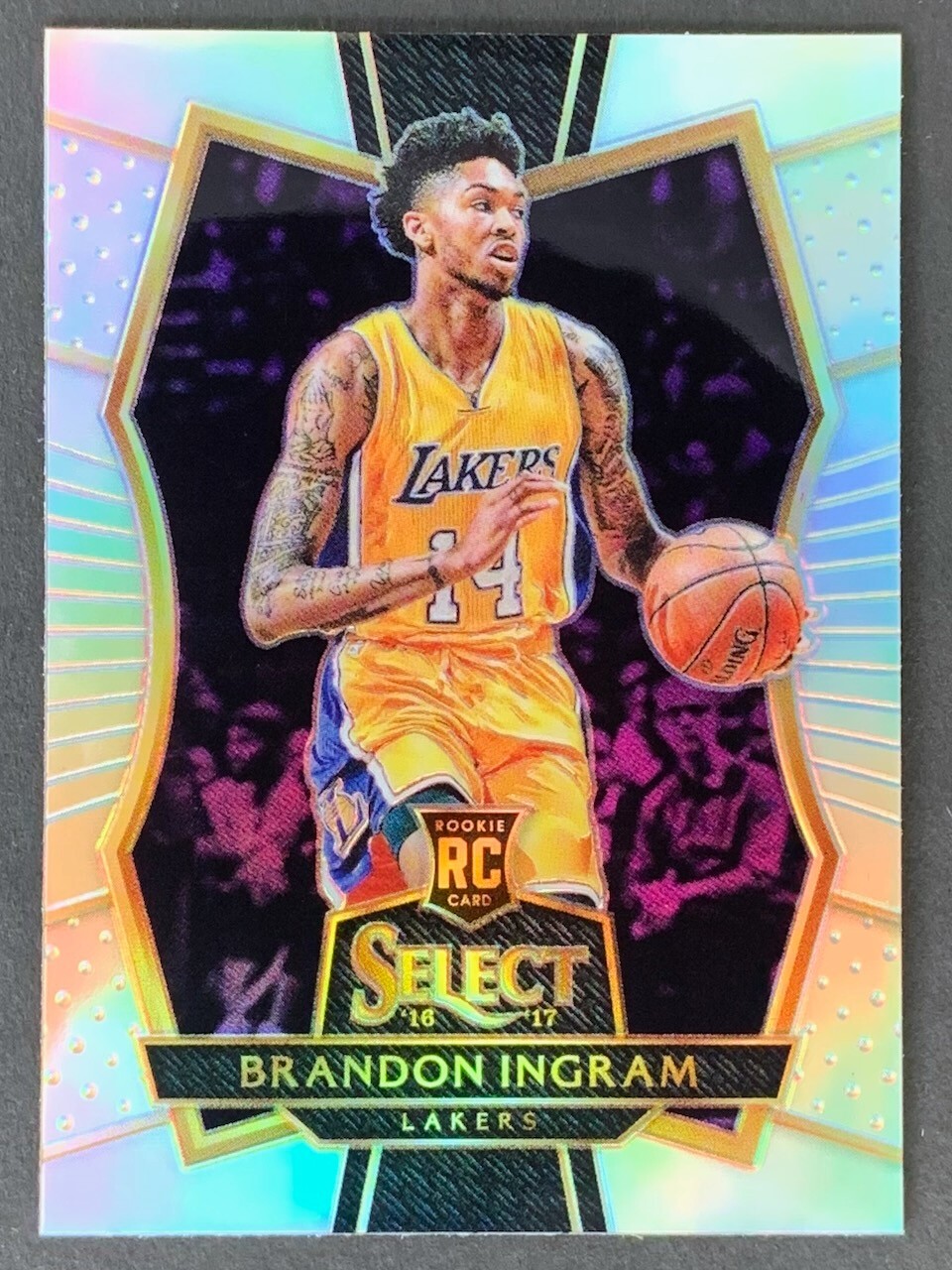 Brandon Ingram RC 2016-17 Panini Select #101 Premier Silver LA Lakers Rookie