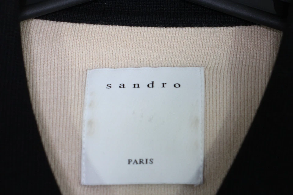 Cárdigan corto Sandro 0 pespuntes para mujer K554 Foto 3 de 4