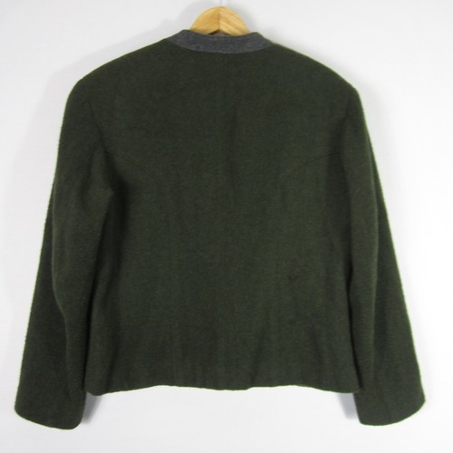 De Colección Lizwear Liz Claiborne Mujer S Verde Lana Hervida Chaqueta Tryolean Cárdigan - Imagen 10 de 12