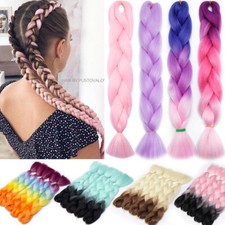 Jumbo Braids Natural Dutch DIY Braiding Hair Extensions Box Twist Ombre Pink