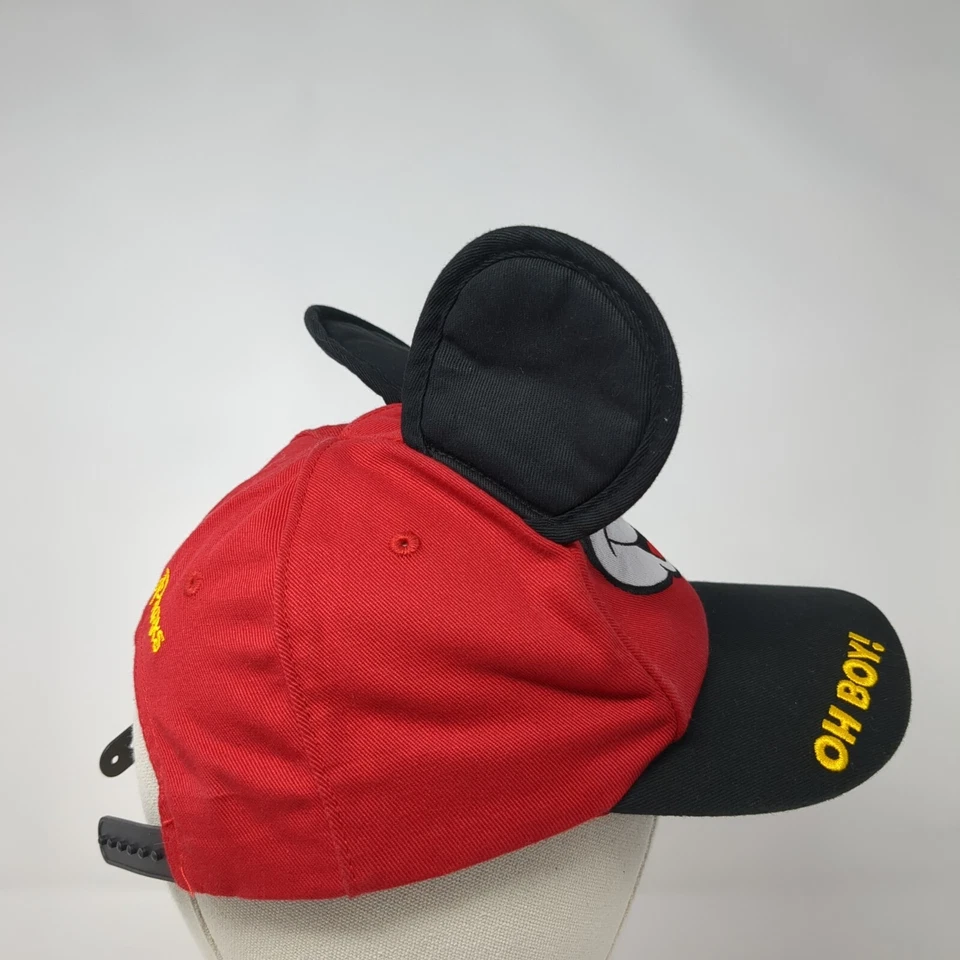 Sombrero con orejas de Mickey Mouse Snapback rojo niño pequeño 51-53 cm Oh Boy parques de Disney Foto 4 de 4