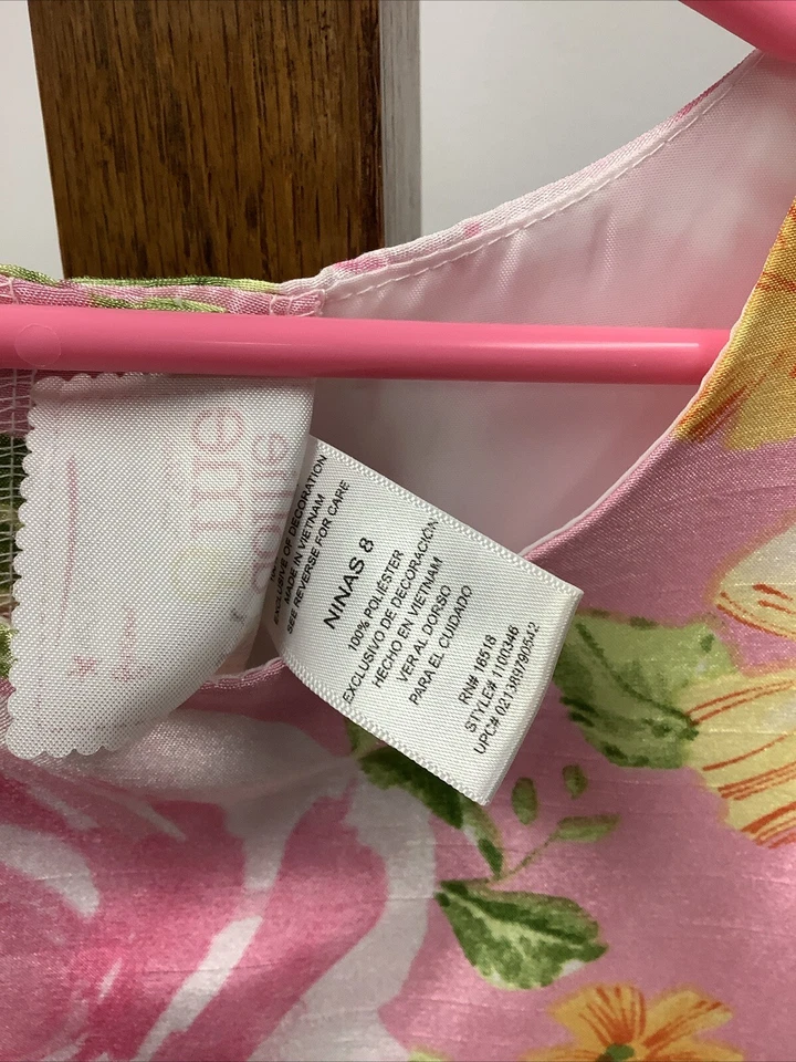 Dollie & Me Girls Pink Flower Dress Size 8 - Image 3 of 4