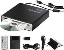 BOIFUN Portable CD Player for Car, External, USB Plug Play, AUX Decoder
