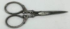 Antique Sewing Embroidery Scissors Dove Shaped Handles 3.5" Thread Snips Antique