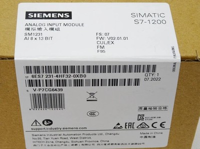 Siemens 6ES7231-4HF32-0XB0 SM1231 8AI 13bit +/-10V/0-20mA New Free Ship