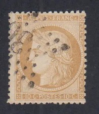 (FR1) Timbre France n°36 Cérès1870 Oblitéré Signé - cote 110 Euros lartdesgents.