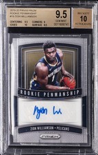 2019-20 PANINI PRIZM ROOKIE PENMANSHIP #19 ZION WILLIAMSON BGS 9.5