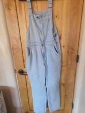 DULUTH Trading Co. Bib Overalls Blue stripes SIze MED Worn Once