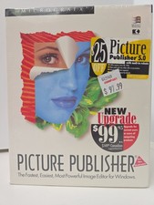 Micrografx Picture Publisher 5.0 Software Lot Windows CD-ROM 3.5" Box Sealed