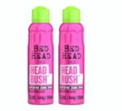TIGI Bed Head Headrush Shine Hair Spray for Smooth Shiny Hair 5.3 oz 2 PACK