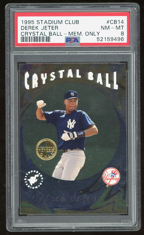 1995 Stadium Club CB14 Derek Jeter Crystal Ball Members Only PSA 8 Rookie RC