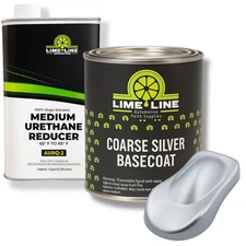 LiME LiNE Automotive Silver Basecoat with Urethane Reducer Quart Combo Pack