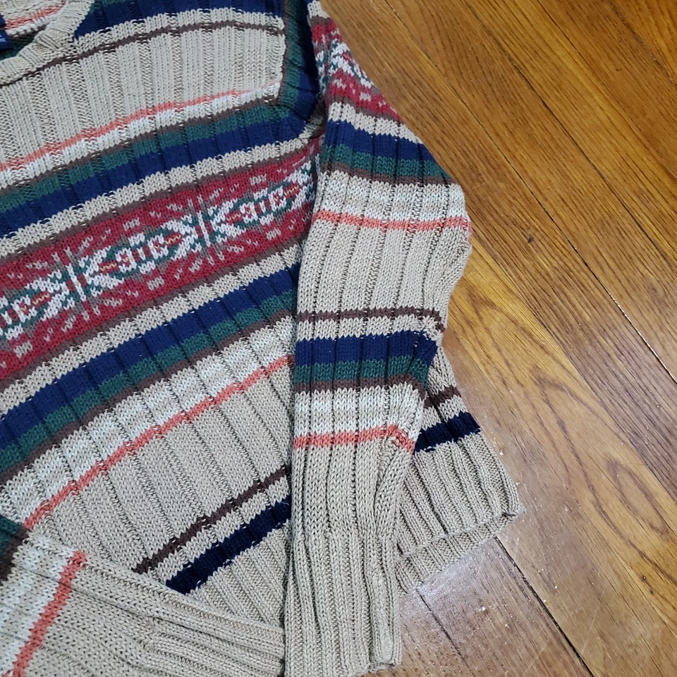 Suéter Tejido Polo Ralph Lauren De Colección Juvenil Talla 7 Mezcla de Lino Fair Isle Hong Kong Foto 3 de 4