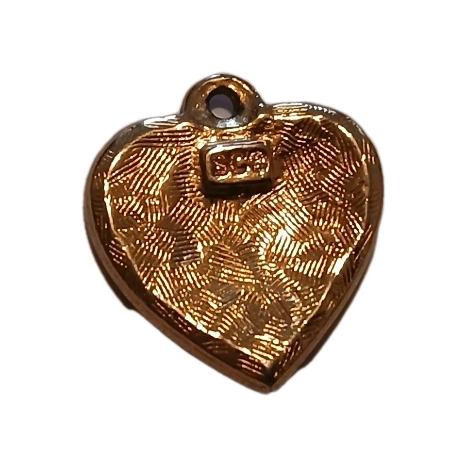 金色红色和紫色心形吊坠/吊饰小号 — 第 3/4 张图片