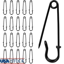 20 Pack Heavy Duty 2 Inch Safety Pins Blankets Clothing Crafts Household Use