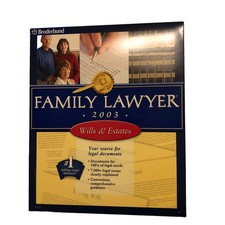 Broderbund Software Family Lawyer 2003 Wills Estates Legal Documents Templates