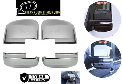 Fit MAN TGE 2017-2025 Wing Door Mirror Casing Cover Protector Chrome ABS 4pc New