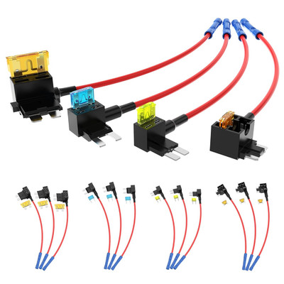 16Pcs 12V Fuse Taps Low Profile Mini Micro2 Fuse Holder Automotive Car Add a Cir