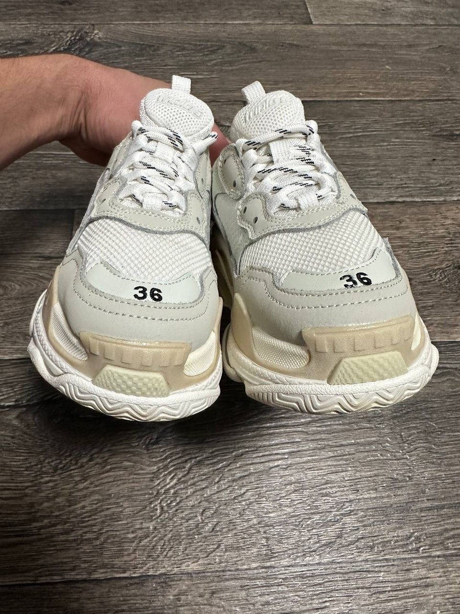 Balenciaga Triple S Sneakers women Beige White made in Italy size