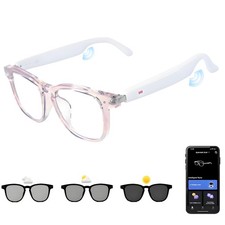 AI Smart Glasses, Anti Blue Light Bluetooth Translation Glasses with 164 Hand...