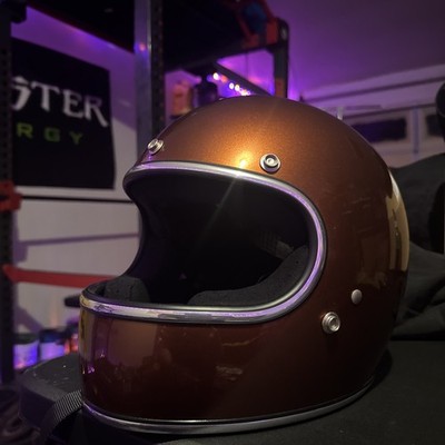 Biltwell Gringo Motorcycle Helmet Gloss Copper Size XSmall XS *WAS $200