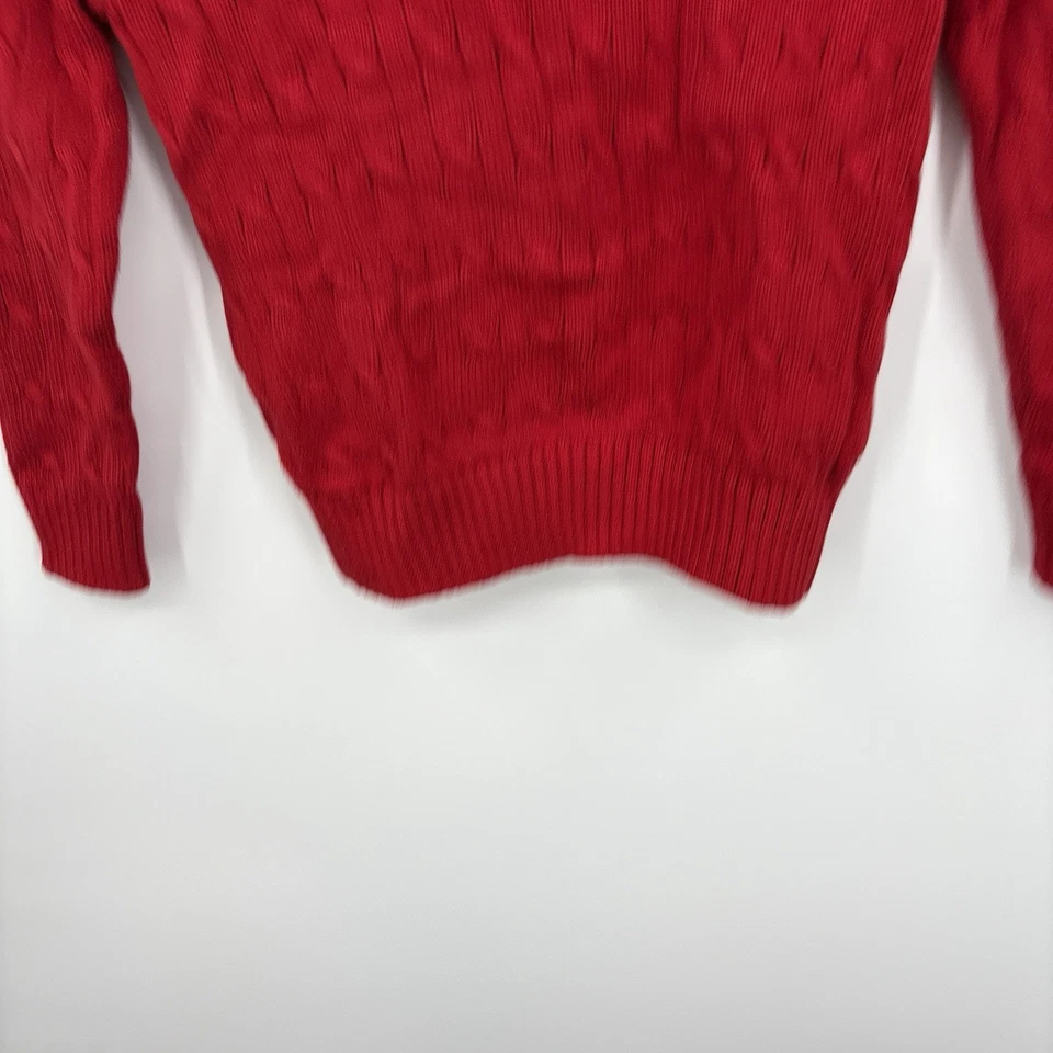 Polo Ralph Lauren Suéter Tejido con Cable Niños 6 Rojo Viejo Dinero Preppy Holiday Pony Foto 4 de 4