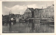 AK Freiburg an der Elbe, Krs. Stade, Hafen ungelaufen  (3062)