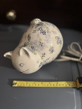 Sleeping Cat Lamp Figurine, 7 Inches