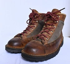 Danner Ridge Tan/Gray GTX Leather Hiking Work Boots Womens Sz 10 Made in USA