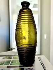 Lancaster NY, Barrel Bitters Bottle Top Shelf Bright,Yellow Olive.