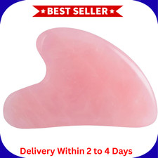 Gua Sha Jade Stone Massage Tool,Guasha Tool for Face and Body Skin Massage Pink 