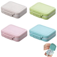 12PC Pill Box 3 Compartments Pill Case Moisture Proof Small Pill Organizer-Green