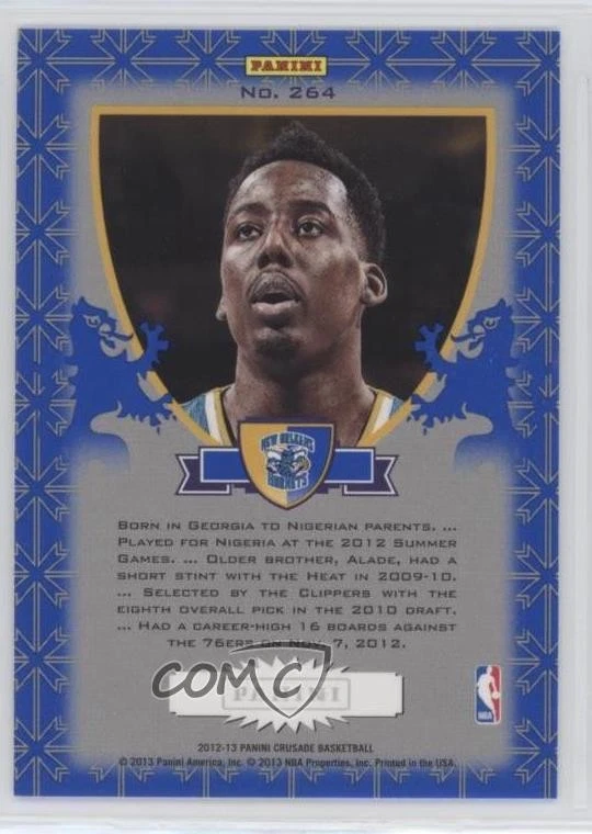 2012-13 Panini Crusade Crusade Blue Al-Farouq Aminu #264 - Image 2 of 2