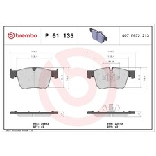 Brembo Bremsbelagsatz Bremsklötze vorne 1623162380 1636925480 93487177 | 173531