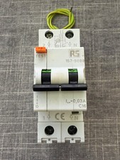 RS 16 AMP  Type C CURVE  10kA 30mA DOUBLE POLE RCBO RCD MCB 157-9888 Tested
