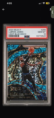 Panini 2023-24 Select Courtside LeBron James #266 Light Blue Disco /99 PSA 10