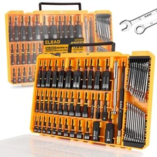 58-Piece Magnetic Impact Nut Driver Set, Metric & SAE Mini Combination Wrench...