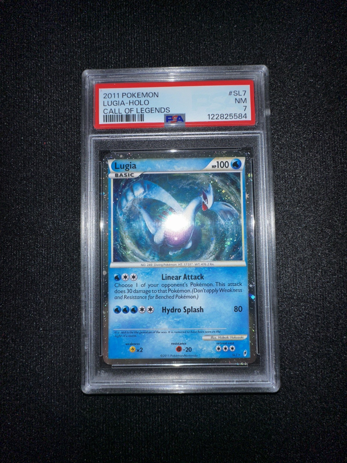 2011 POKEMON CALL OF LEGENDS #SL7 LUGIA-HOLO PSA 7