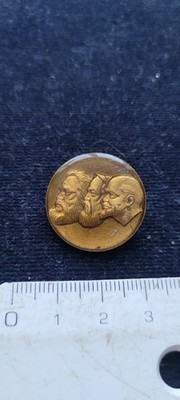 PRÄWEMA Abzeichen Marx Engels Lenin Anstecknadel, PÜ