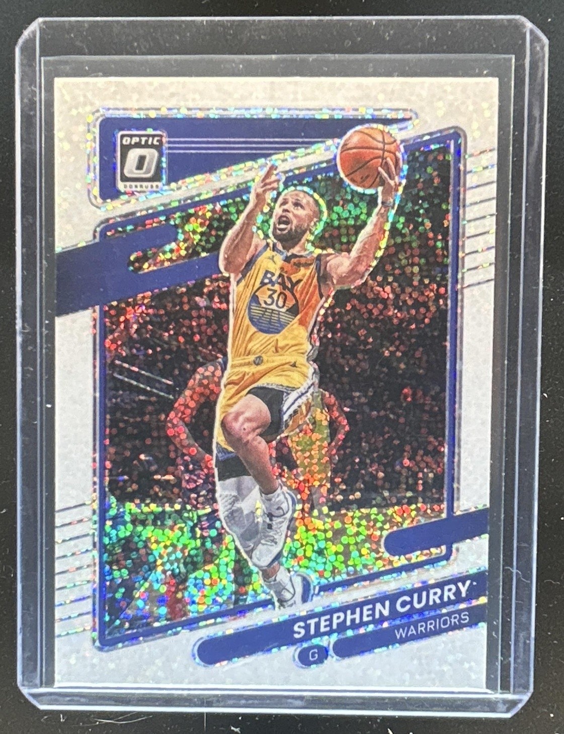 2021-22 Panini Donruss Optic Stephen Curry White Sparkle Prizm #128 Warriors
