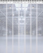 Clear Curtain Strip Kit(1.0Wx2.0L Meter) with 6Pcs Clear Strip(20x200cm)