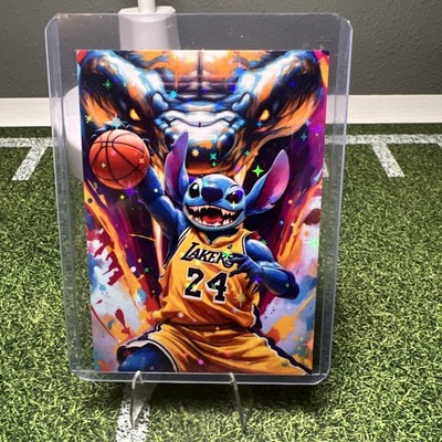 Black Mamba Kobe/Stitch  Star Refractor Custom Art Card By Strong Island Customs