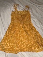Yellow Floral Sundress Size L/G Spaghetti Strap From SHEIN