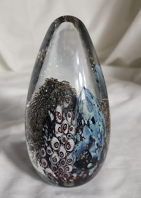 Pacific Coast Coral Sea Life Paperweight.  R Satava. Signed & Numbered.