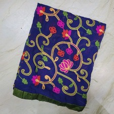 Exotic Indian Punjab Phulkari Wedding Dupatta Embroidered Scarf Hijab Stole L"