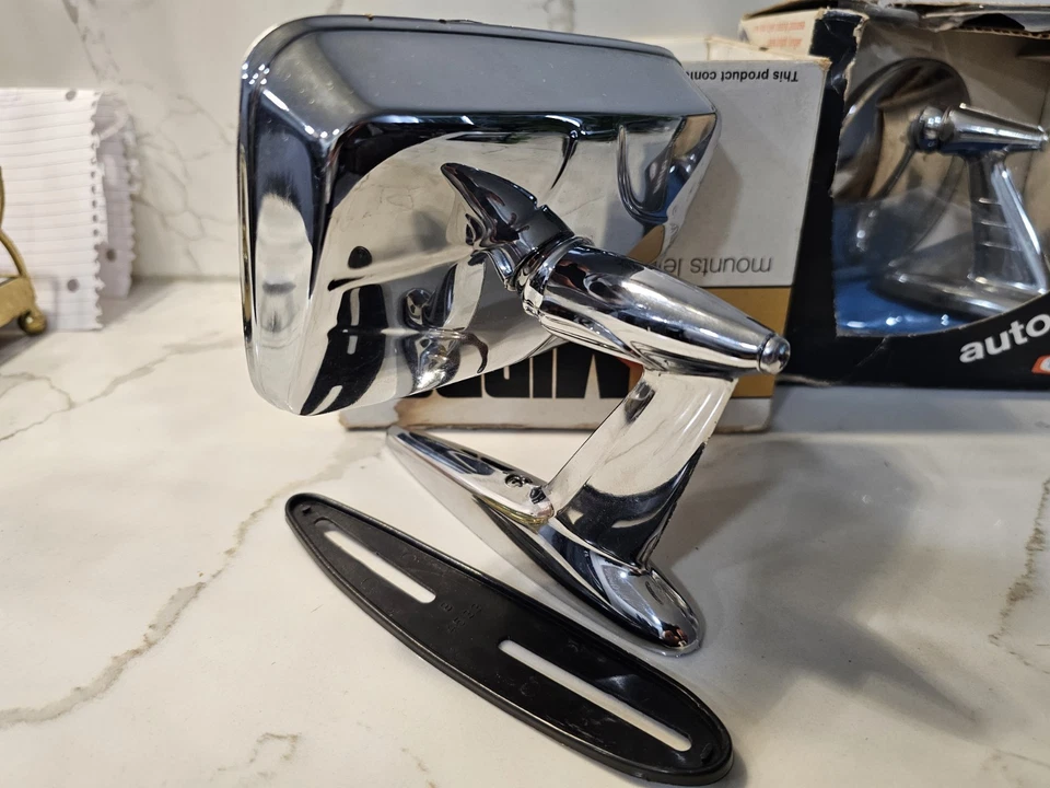 Espejos retrovisores automáticos vintage Roberk del mercado de accesorios Chevrolet Cadillac Oldsmobile años 50 70 Foto 3 de 4