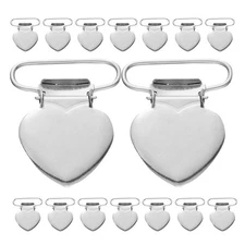  40 Pcs Duck Bill Clips Adjustable Metal Buckles Suspender Clasps Slide